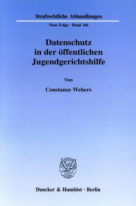 Webers |  Datenschutz in der öffentlichen Jugendgerichtshilfe | Buch |  Sack Fachmedien