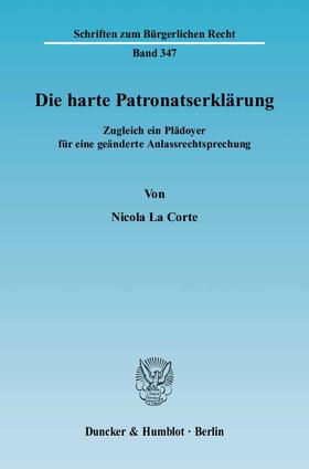 La Corte |  Die harte Patronatserklärung | Buch |  Sack Fachmedien