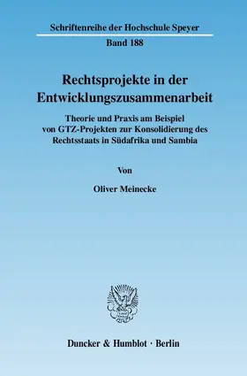 Meinecke | Rechtsprojekte in der Entwicklungszusammenarbeit | Buch | 978-3-428-12535-7 | sack.de