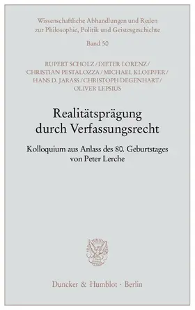  Realitätsprägung durch Verfassungsrecht. | Buch |  Sack Fachmedien