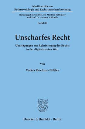 Boehme-Neßler |  Unscharfes Recht. | Buch |  Sack Fachmedien