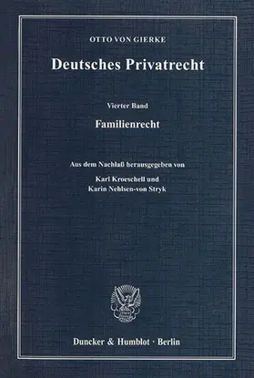 Gierke / Kroeschell / Nehlsen-von Stryk |  Deutsches Privatrecht | Buch |  Sack Fachmedien