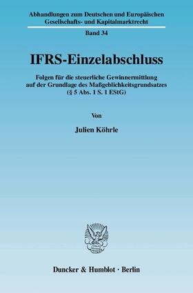 Köhrle |  IFRS-Einzelabschluss | Buch |  Sack Fachmedien