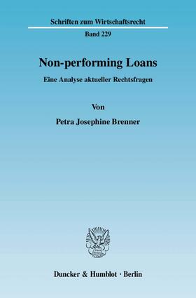 Brenner |  Non-performing Loans | Buch |  Sack Fachmedien