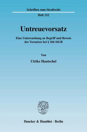 Hantschel |  Untreuevorsatz | Buch |  Sack Fachmedien