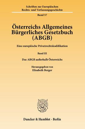 Berger |  Österreichs Allgemeines Bürgerliches Gesetzbuch (ABGB) | Buch |  Sack Fachmedien