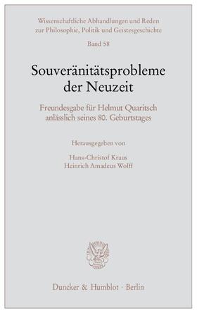 Kraus / Wolff |  Souveränitätsprobleme der Neuzeit | Buch |  Sack Fachmedien