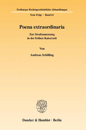 Schilling |  Poena extraordinaria. | Buch |  Sack Fachmedien