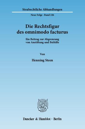 Steen |  Die Rechtsfigur des omnimodo facturus | Buch |  Sack Fachmedien