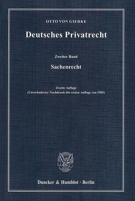 Gierke |  Deutsches Privatrecht | Buch |  Sack Fachmedien