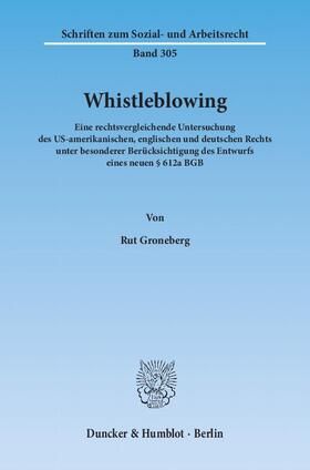 Groneberg |  Whistleblowing | Buch |  Sack Fachmedien