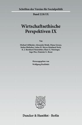 Buchholz |  Wirtschaftsethische Perspektiven IX | Buch |  Sack Fachmedien