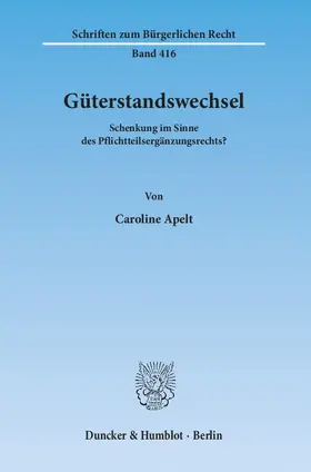 Apelt |  Güterstandswechsel | Buch |  Sack Fachmedien