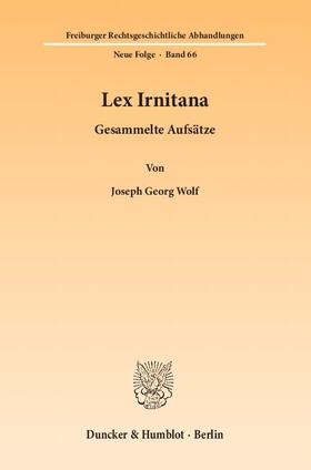 Wolf |  Lex Irnitana | Buch |  Sack Fachmedien