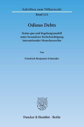Schneider |  Odious Debts | Buch |  Sack Fachmedien