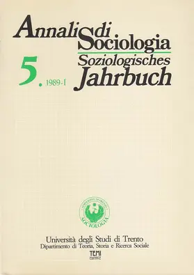 Del Grosso Destreri |  Annali di Sociologia - Soziologisches Jahrbuch. | Buch |  Sack Fachmedien