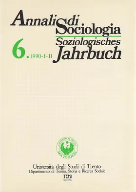 Donati / Helle |  Annali di Sociologia - Soziologisches Jahrbuch. | Buch |  Sack Fachmedien