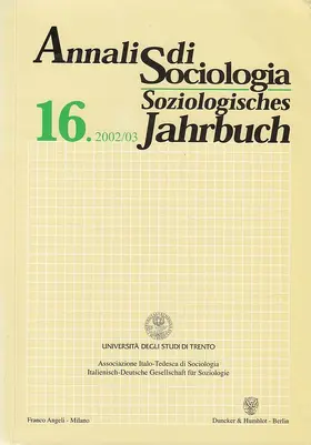 Bohn / Hahn |  Annali di Sociologia - Soziologisches Jahrbuch. | Buch |  Sack Fachmedien