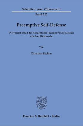 Richter |  Preemptive Self-Defense | Buch |  Sack Fachmedien