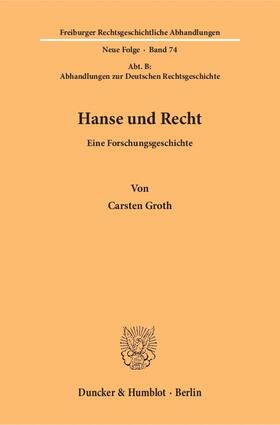 Groth |  Hanse und Recht | Buch |  Sack Fachmedien