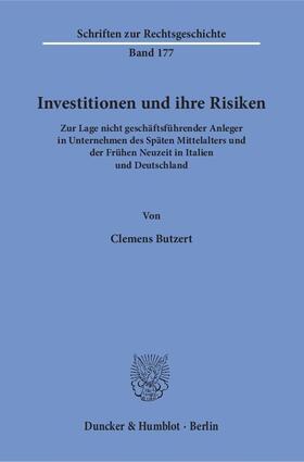 Butzert |  Investitionen und ihre Risiken | Buch |  Sack Fachmedien