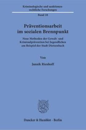Rienhoff |  Rienhoff, J: Präventionsarbeit im sozialen Brennpunkt | Buch |  Sack Fachmedien