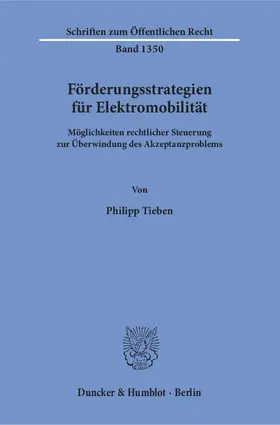 Tieben |  Förderungsstrategien für Elektromobilität | Buch |  Sack Fachmedien