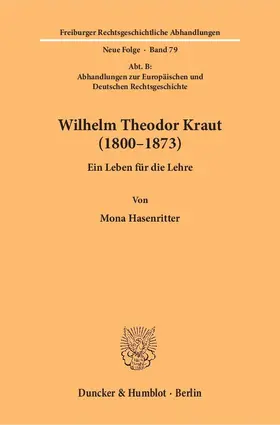 Hasenritter |  Wilhelm Theodor Kraut (1800–1873) | Buch |  Sack Fachmedien