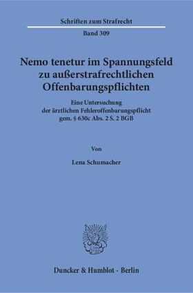 Schumacher |  Schumacher, L: Nemo tenetur | Buch |  Sack Fachmedien