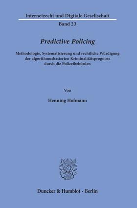 Hofmann |  Predictive Policing | Buch |  Sack Fachmedien