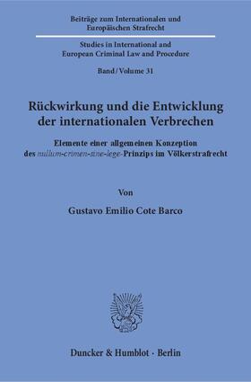 Cote Barco |  Cote Barco, G: Konzep. d. nullum-crimen-sine-lege-Prinzips | Buch |  Sack Fachmedien