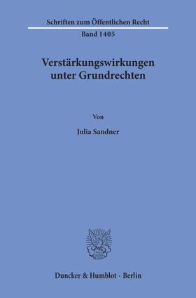 Sandner |  Verstärkungswirkungen unter Grundrechten | Buch |  Sack Fachmedien