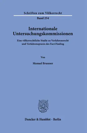 Brunner |  Internationale Untersuchungskommissionen. | Buch |  Sack Fachmedien