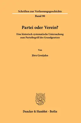 Grotjahn |  Partei oder Verein? | Buch |  Sack Fachmedien