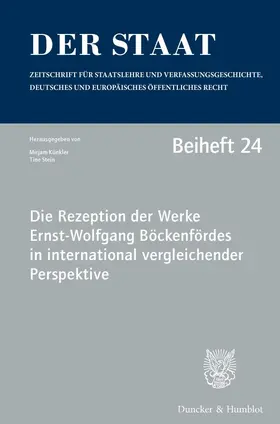 Künkler / Stein |  Die Rezeption der Werke Ernst-Wolfgang Böckenfördes in international vergleichender Perspektive | Buch |  Sack Fachmedien