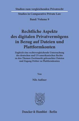 Außner |  Außner, N: Rechtliche Aspekte des digitalen Privatvermögens | Buch |  Sack Fachmedien