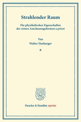 Harburger |  Strahlender Raum. | Buch |  Sack Fachmedien