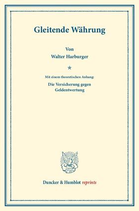 Harburger |  Gleitende Währung. | Buch |  Sack Fachmedien