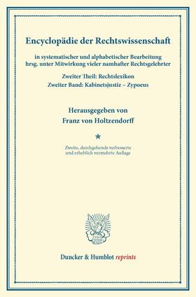 Holtzendorff |  Encyclopädie der Rechtswissenschaft | Buch |  Sack Fachmedien