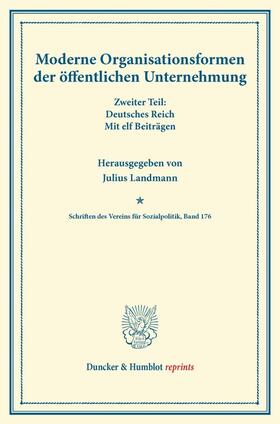 Landmann |  Moderne Organisationsformen der öffentlichen Unternehmung. | Buch |  Sack Fachmedien