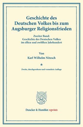 Nitzsch / Matthäi |  Geschichte des Deutschen Volkes bis zum Augsburger Religionsfrieden. | Buch |  Sack Fachmedien