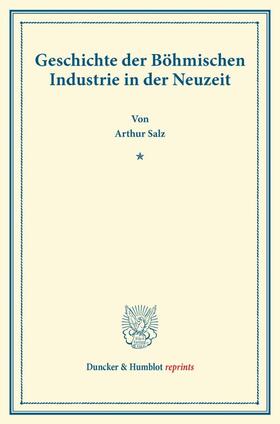 Salz |  Geschichte der Böhmischen Industrie in der Neuzeit. | Buch |  Sack Fachmedien