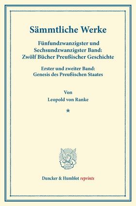 Ranke |  Sämmtliche Werke. | Buch |  Sack Fachmedien