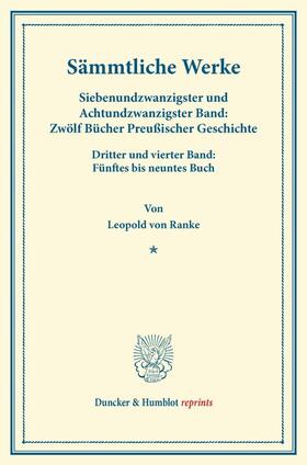 Ranke |  Sämmtliche Werke. | Buch |  Sack Fachmedien