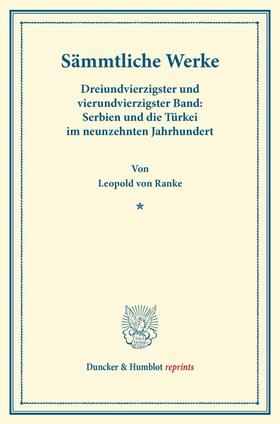 Ranke |  Sämmtliche Werke. | Buch |  Sack Fachmedien