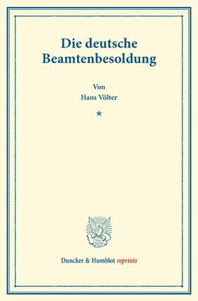 Völter |  Die deutsche Beamtenbesoldung. | Buch |  Sack Fachmedien
