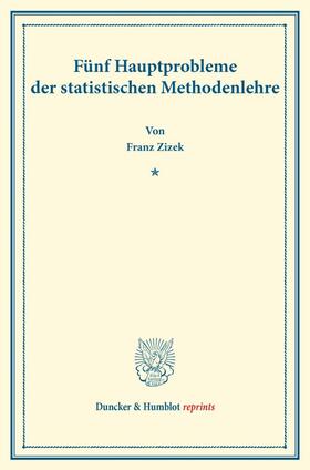 Žižek |  Fünf Hauptprobleme der statistischen Methodenlehre. | Buch |  Sack Fachmedien