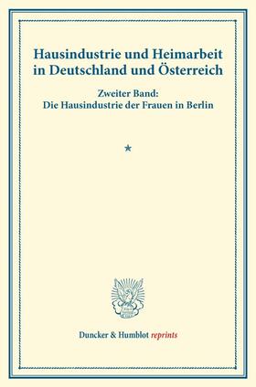  Hausindustrie und Heimarbeit in Deutschland und Österreich. | Buch |  Sack Fachmedien