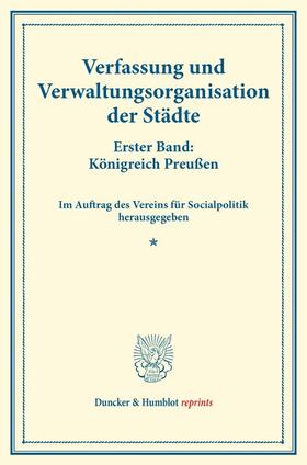  Verfassung und Verwaltungsorganisation der Städte. | Buch |  Sack Fachmedien