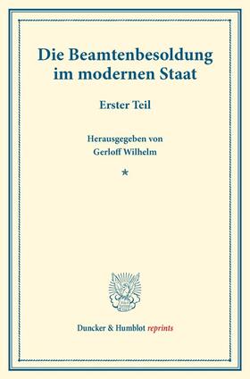 Gerloff |  Die Beamtenbesoldung im modernen Staat. | Buch |  Sack Fachmedien